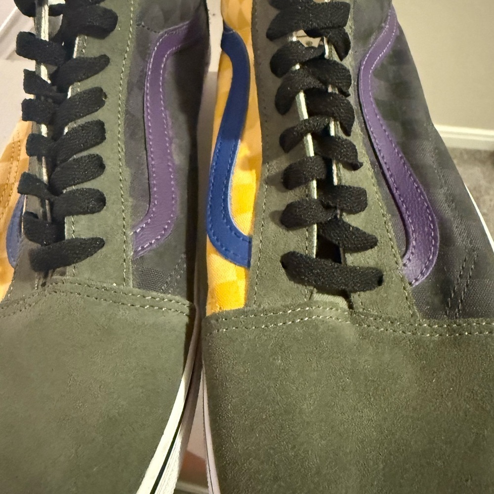 Men's Vans Classic Old Skool OTW Rally SZ 12 Checker Deep Green VN0A4BV5VZN - Picture 10 of 15